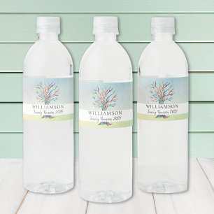 Rótulo De Garrafa De Vinho Árvore de árvore da família de Reunião persona