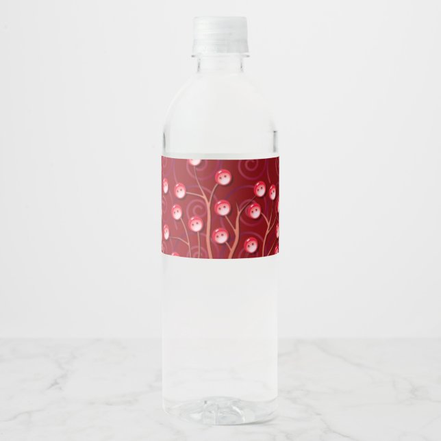 Rótulo De Garrafa De Vinho Árvore de botões (Frente)