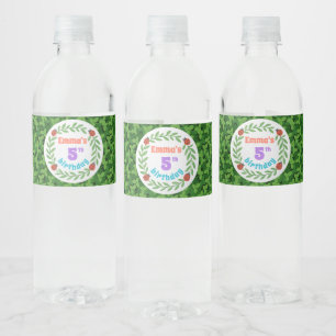 Rótulo De Garrafa De Vinho Azul personalizado bonito - 5 Folybug e Folha - An