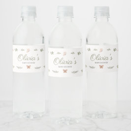 Rótulo De Garrafa De Vinho Baby in Bloom Wildflower Baby Shower