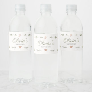 Rótulo De Garrafa De Vinho Baby in Bloom Wildflower Baby Shower