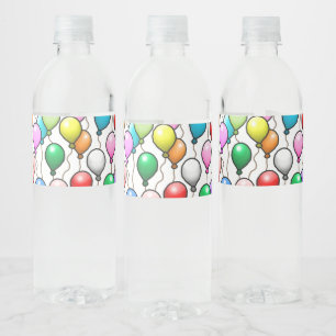 Rótulo De Garrafa De Vinho Balões de Aniversário