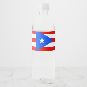 Rótulo De Garrafa De Vinho Bandeira Porto Rico