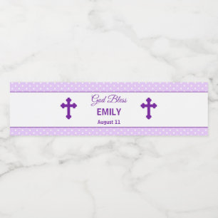 Rótulo De Garrafa De Vinho Batismo que critica a Bolinhas roxa