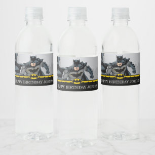 Rótulo De Garrafa De Vinho Batman Feliz Aniversário do Chalkboard