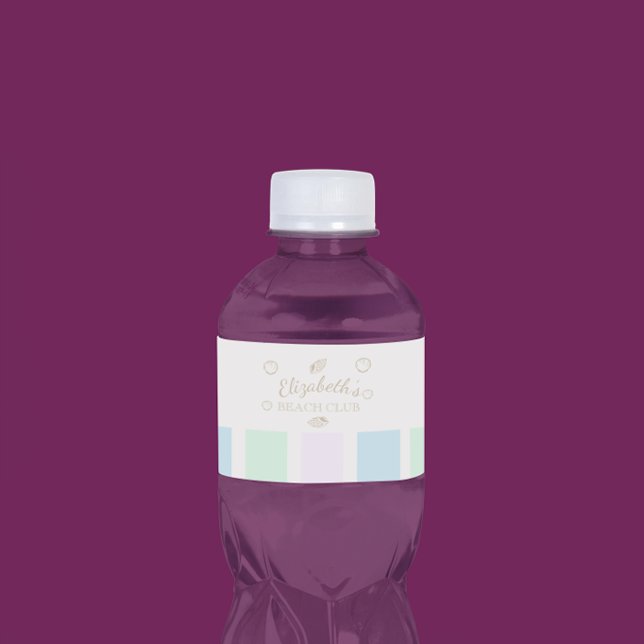 Rótulo De Garrafa De Vinho Beach Club Birthday (Criador carregado)