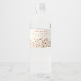 Rótulo De Garrafa De Vinho Bebê de flor selvagem no Chá de fraldas de Bloomia