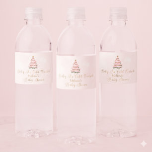 Rótulo De Garrafa De Vinho Bebê de Inverno Rosa Está Frio Lá Fora Chás de Beb