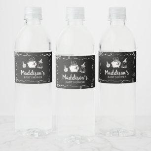Rótulo De Garrafa De Vinho Bebê está criando Chá de fraldas de Halloween