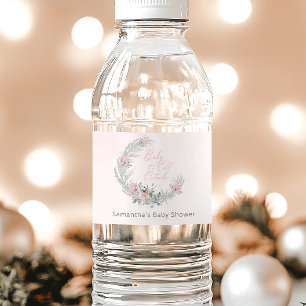 Rótulo De Garrafa De Vinho Bebê, está frio lá fora Rosa de Inverno