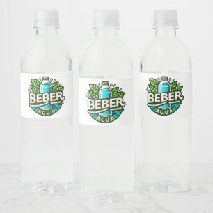 Rótulo De Garrafa De Vinho Beber agua