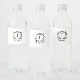 Rótulo De Garrafa De Vinho Black Royal Garden Monographic Crest
