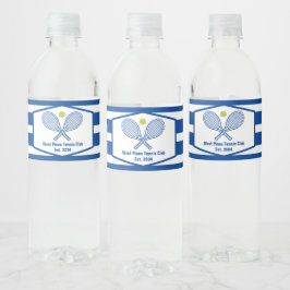 Rótulo De Garrafa De Vinho Blue Striped do Clube de País Tênis Personalizado