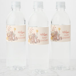 Rótulo De Garrafa De Vinho Boho Safari Blush Pampas Rosa Grama