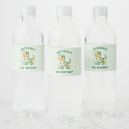 Rótulo De Garrafa De Vinho Bois Personalizados Dinossauros Cutes Aniversário
