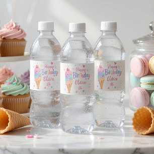 Rótulo De Garrafa De Vinho Bolo de Aniversário de Sorvete Personalizado Paste