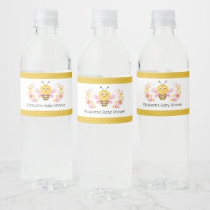 Rótulo De Garrafa De Vinho Bonita mãe para Chá de fraldas rosa amarelo