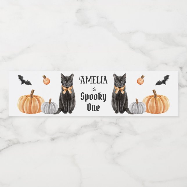 Rótulo De Garrafa De Vinho Boo Cute Ghost Halloween Party (Rótulo Único)