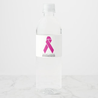 Rótulo De Garrafa De Vinho Breast Cancer Awareness Support Pink Ribbon
