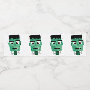 Rótulo De Garrafa De Vinho Cabeça do Monstro de Frankenstein
