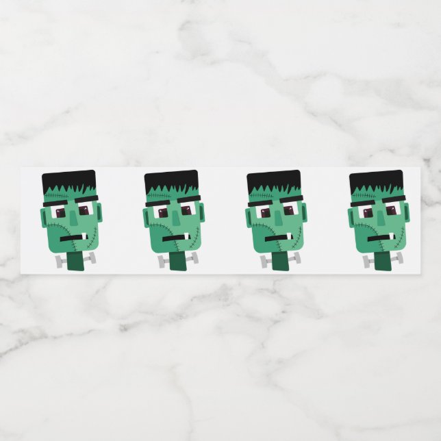 Rótulo De Garrafa De Vinho Cabeça do Monstro de Frankenstein (Rótulo Único)