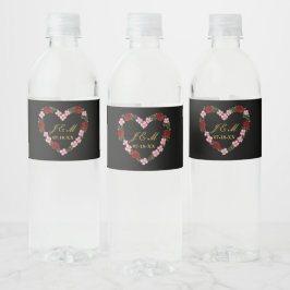 Rótulo De Garrafa De Vinho Cadeau de mariage rose et noir
