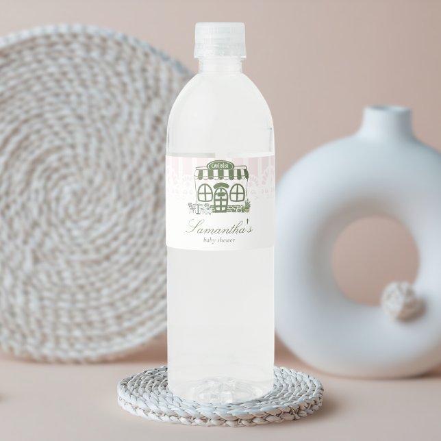 Rótulo De Garrafa De Vinho Cafe Bebe Coffee Baby Shower (Baby is Brewing Coffee Cafe Bebe Baby Shower Bottle Label)