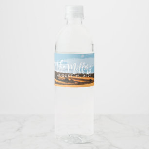 Rótulo De Garrafa De Vinho Campo de Trigo Dourado Rústico Ensolarado Campo de