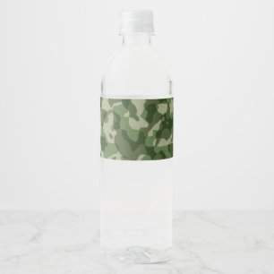 Rótulo De Garrafa De Vinho Camuflagem Verde