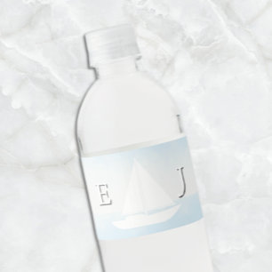 Rótulo De Garrafa De Vinho Casamento Aquarela Água Encontra o Céu