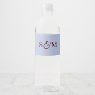 Rótulo De Garrafa De Vinho Casamento com Ecrã de Monograma Clássico Ampersand