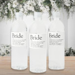 Rótulo De Garrafa De Vinho Casamento de Chá de panela de definição de noiva d<br><div class="desc">Personalize com a definição da noiva para criar um presente exclusivo para chás de panela, solteiros ou festas e casamentos de galinha. Uma maneira perfeita de mostrar a ela o quão incrível ela é no seu grande dia e uma perfeita manutenção para o resto de sua vida. Projetado por Thisnotme©...</div>