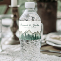 Casamento de Montanhas Rustic Watercolor & Pine Tr