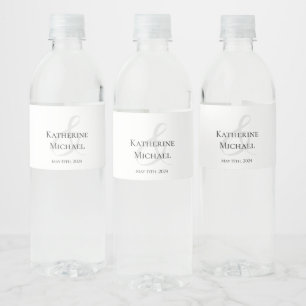 Rótulo De Garrafa De Vinho Casamento Negro e Branco-