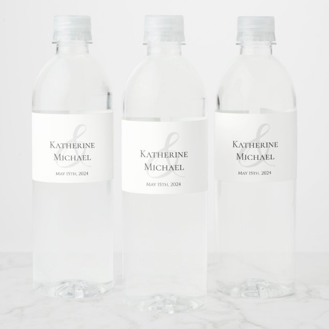 Rótulo De Garrafa De Vinho Casamento Negro e Branco- (Garrafas)