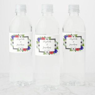 Rótulo De Garrafa De Vinho Casamento Patriótico de Panda Anemone