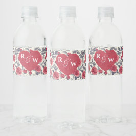 Rótulo De Garrafa De Vinho Casamento Temático Rosa Fofa