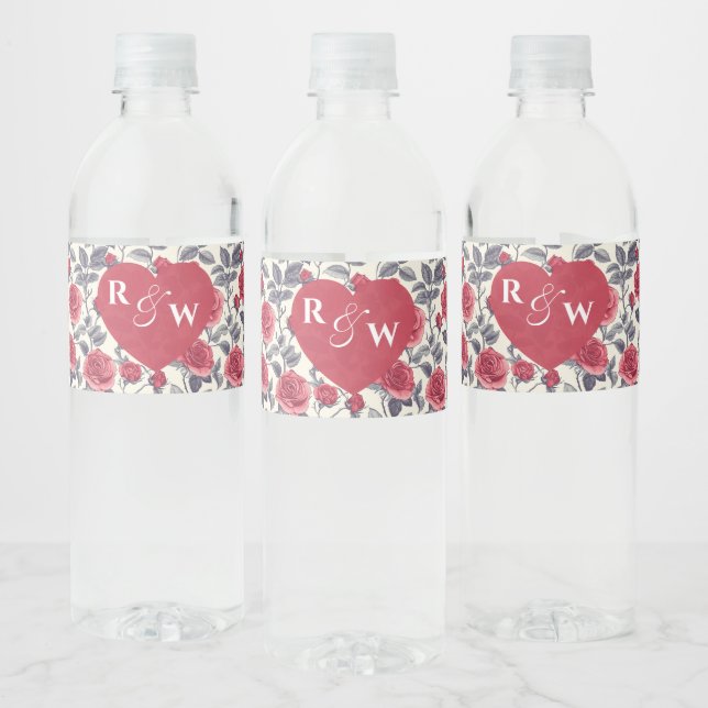 Rótulo De Garrafa De Vinho Casamento Temático Rosa Fofa (Garrafas)