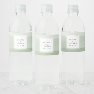 Rótulo De Garrafa De Vinho Casamento Verde