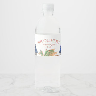 Rótulo De Garrafa De Vinho Cavaleiro e Dragão
