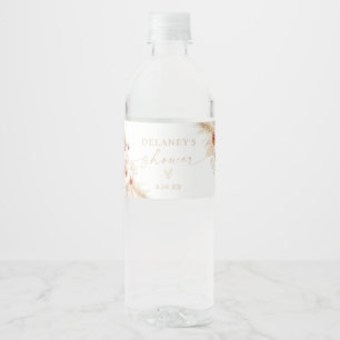 Rótulo De Garrafa De Vinho Chá Boho Beige