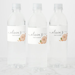 Rótulo De Garrafa De Vinho Chá de Bebê Abóbora Oh Baby
