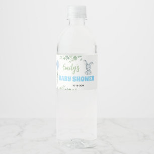 Rótulo De Garrafa De Vinho Chá de Bebê do Menino Coelhinho Personalizado