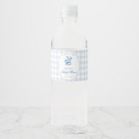 Chá de Bebê do Ursinho Little Heart Blue Gingham