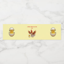 Rótulo De Garrafa De Vinho Chá de Bebê Estrela Rústica