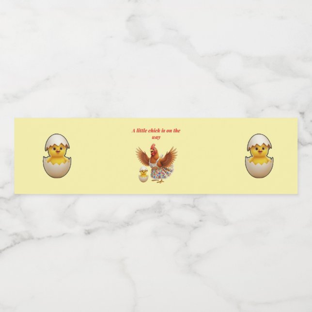 Rótulo De Garrafa De Vinho Chá de Bebê Estrela Rústica (Rótulo Único)