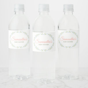 Rótulo De Garrafa De Vinho Chá de Bebê Florzinha Selvagem