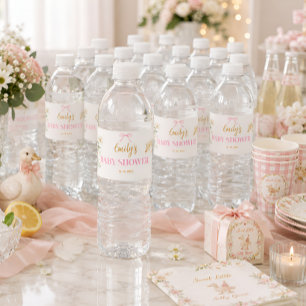 Rótulo De Garrafa De Vinho Chá de Bebê Menina Pato Tolo Personalizado