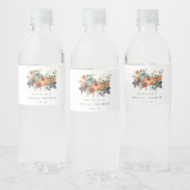 Rótulo De Garrafa De Vinho Chá de Bebê Outonal Elegante
