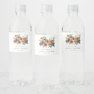 Rótulo De Garrafa De Vinho Chá de Bebê Outonal Elegante
